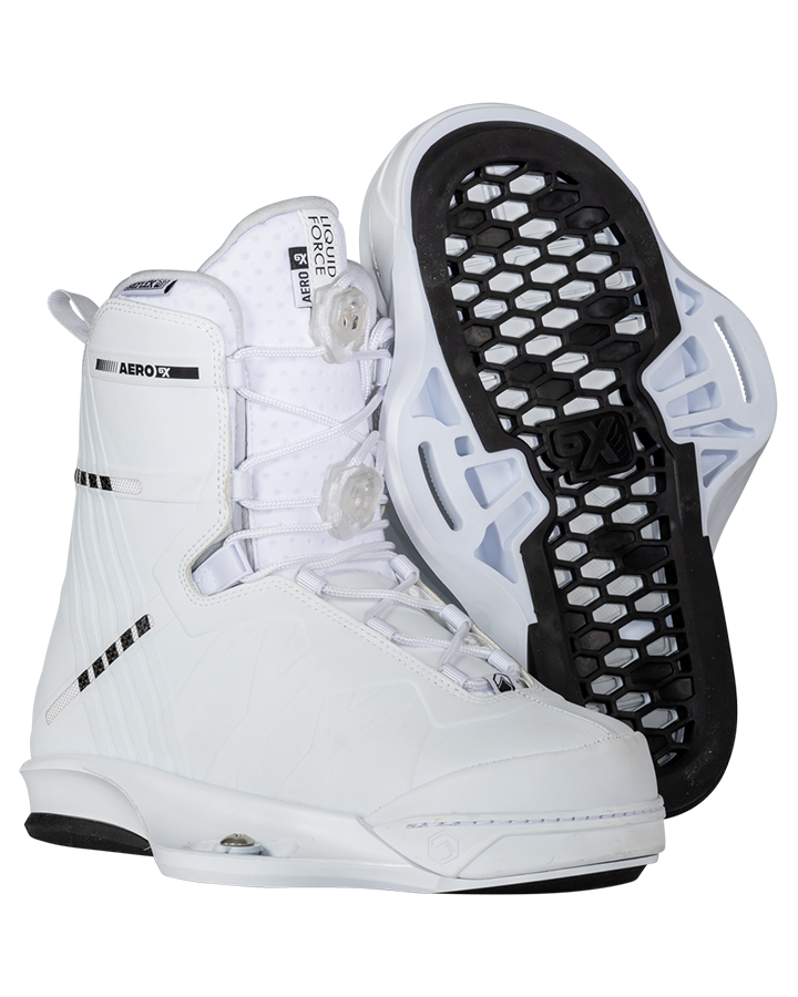 Liquid Force Aero 6X Wakeboard Boots - White - 2024 Wakeboard Boots - Mens - Trojan Wake Ski Snow