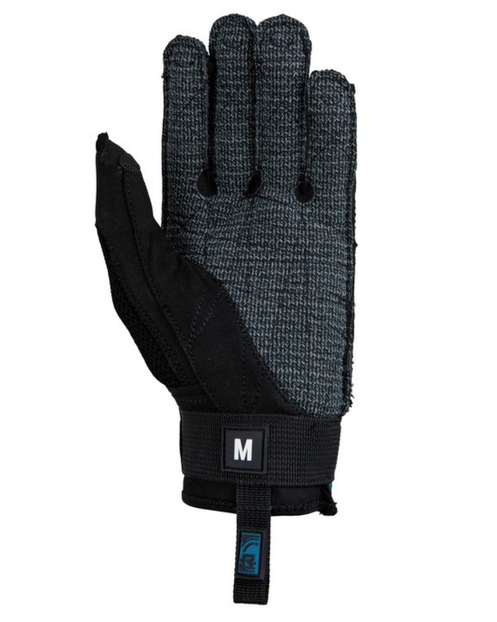 Radar Engineer BOA Waterski Gloves - Black / Blue - 2023 Waterski Gloves - Mens - Trojan Wake Ski Snow