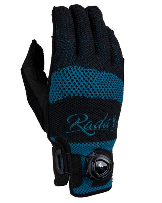 Radar Engineer BOA Waterski Gloves - Black / Blue - 2023 Waterski Gloves - Mens - Trojan Wake Ski Snow