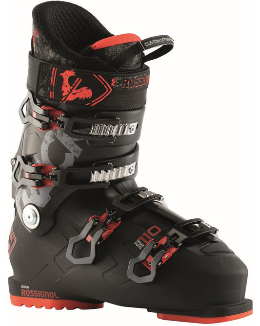 Rossignol Track 110 Ski Boots - Black Red - 2023 Snow Ski Boots - Mens - Trojan Wake Ski Snow