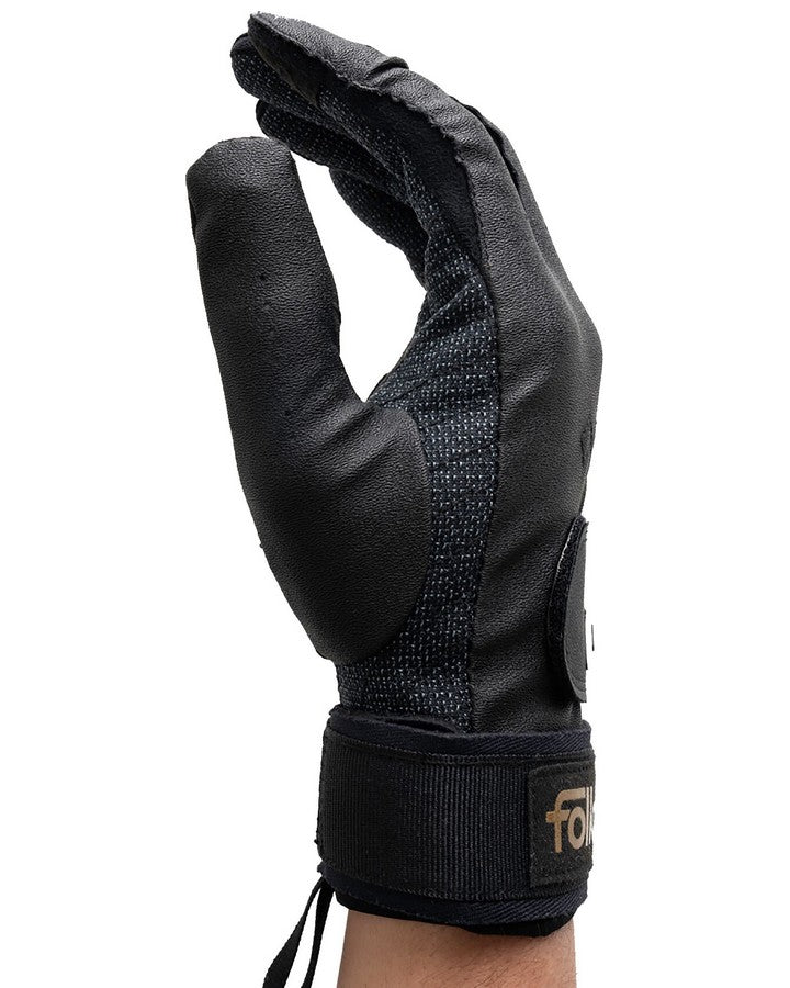 Follow Origin(s) Pro Kevlar Glove - Black - 2023 Waterski Gloves - Mens - Trojan Wake Ski Snow
