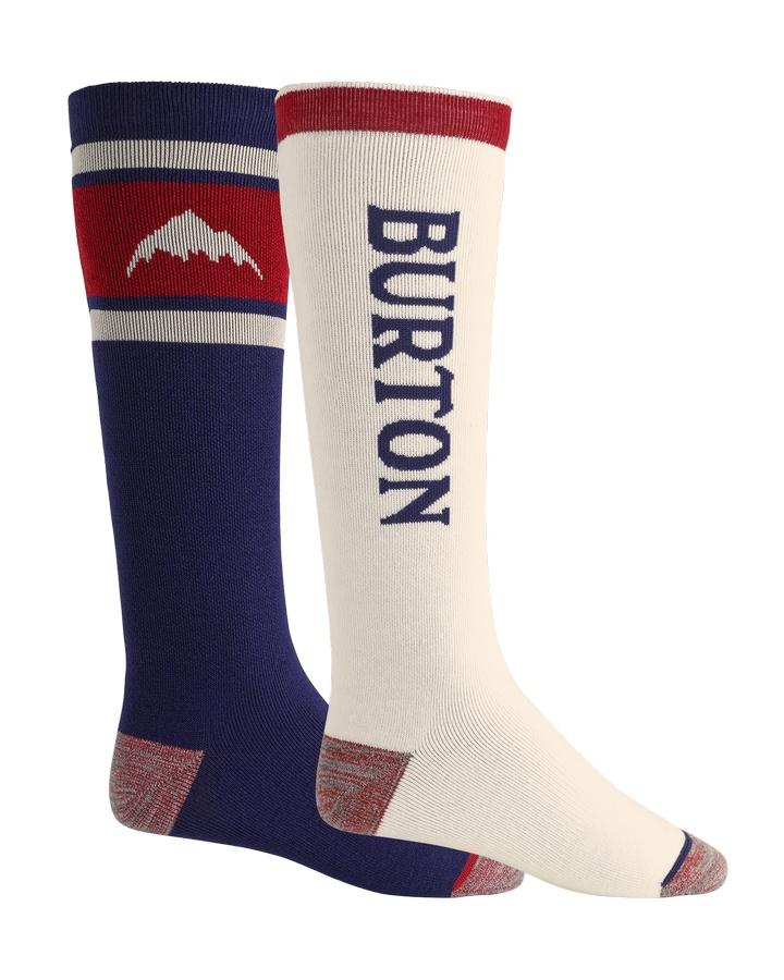 Burton Men's Weekend Midweight Socks 2-Pack - Mood Indigo Socks - Trojan Wake Ski Snow
