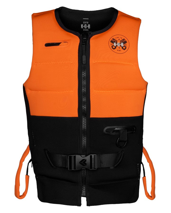 KGB Maverick L50 Vest - L50 Orange - 2022 Life Jackets - Mens - Trojan Wake Ski Snow