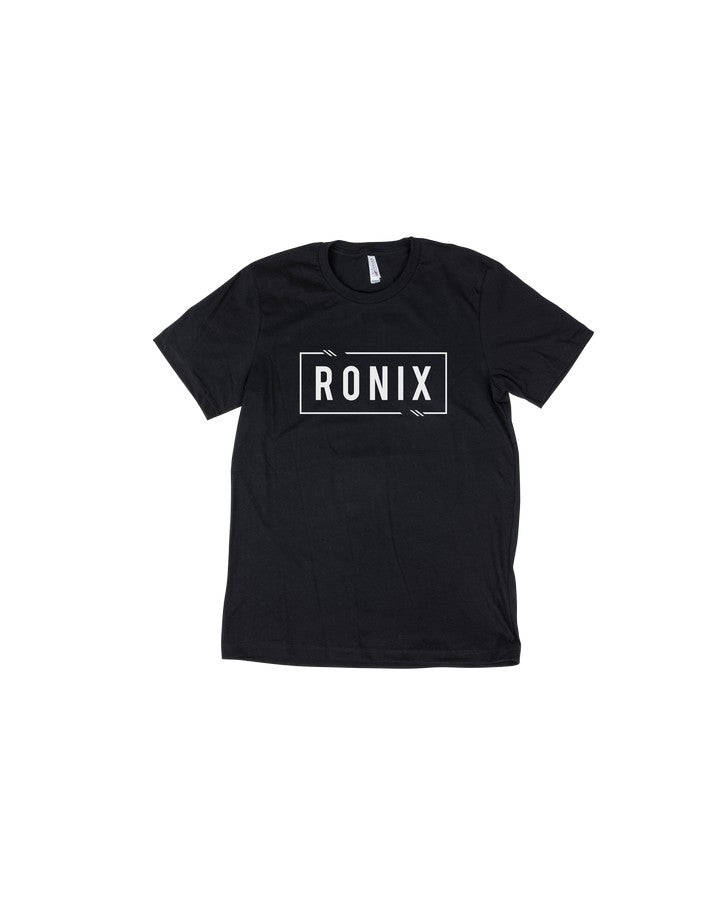 Ronix Megacorp Tee - Black/White Shirts & Tops - Trojan Wake Ski Snow