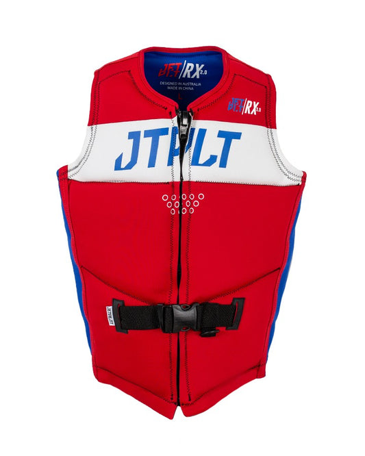 Jetpilot RX Mens Vest - Red/White/Blue - 2022 Life Jackets - Mens - Trojan Wake Ski Snow