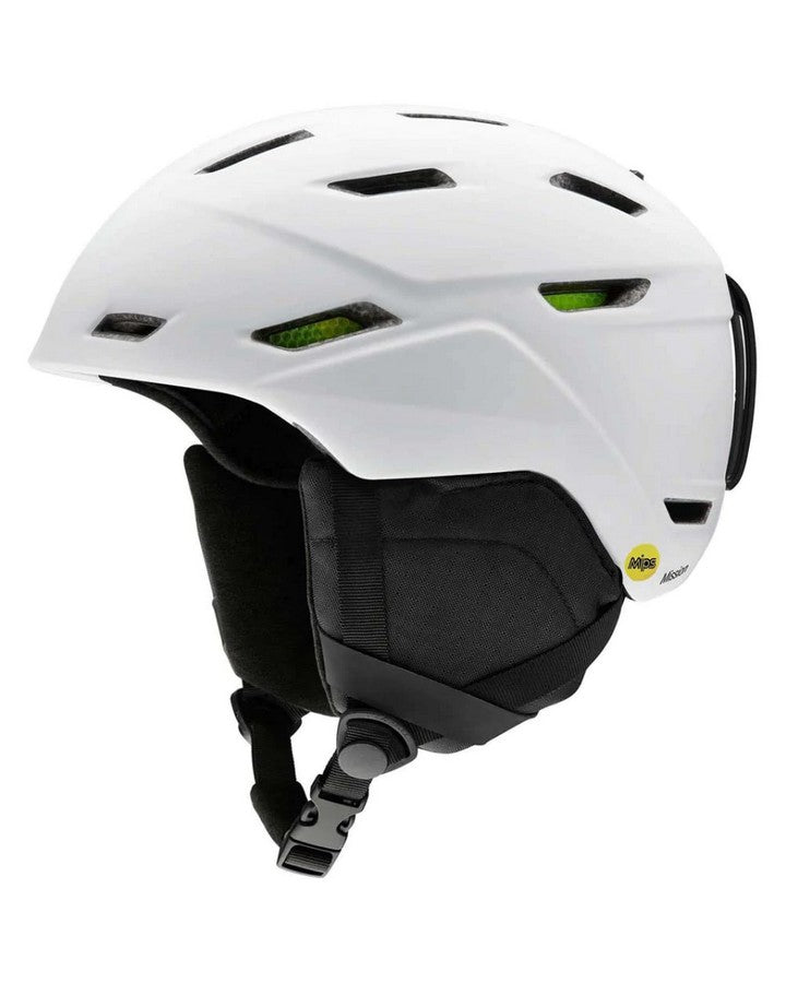 Smith Mission Mips Helmet - Matte White - 2023 Snow Helmets - Mens - Trojan Wake Ski Snow