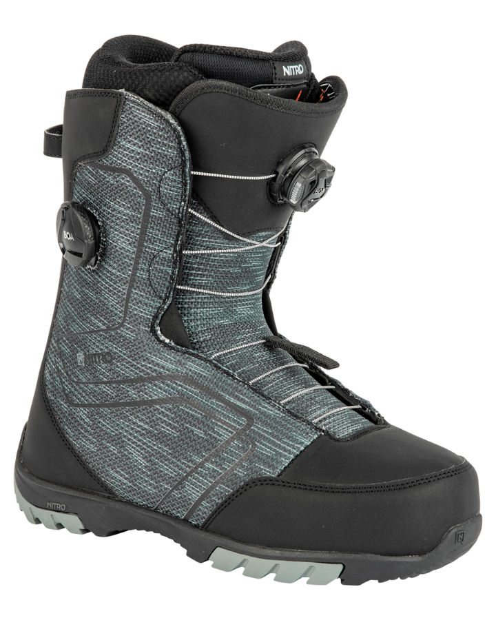 Nitro Sentinel BOA Snowboard Boots - Black - 2023 Men's Snowboard Boots - Trojan Wake Ski Snow