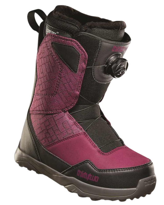 Thirtytwo Shifty Boa Womens Snowboard Boots - Black/Purple - 2023 Snowboard Boots - Womens - Trojan Wake Ski Snow