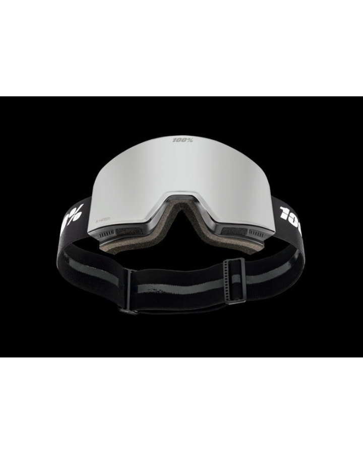 100% Norg HiPER Snow Goggles - Black / Silver Mirror - 2023 Men's Snow Goggles - Trojan Wake Ski Snow
