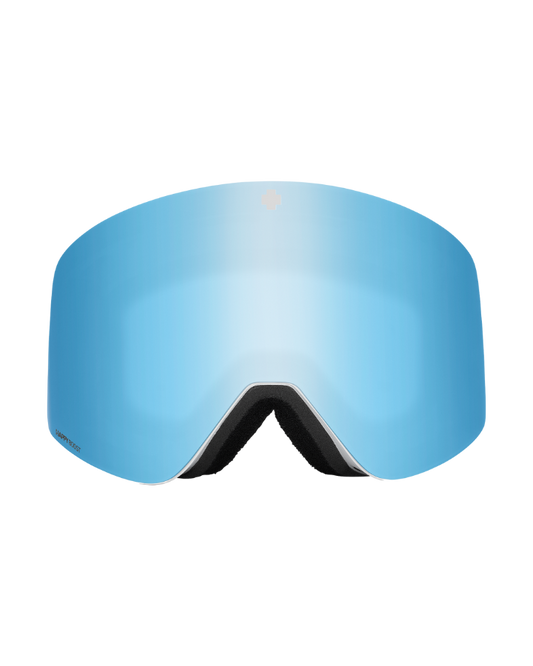 Spy Marauder Elite Snow Goggles - Matte White / Happy Boost Bronze w/ Happy Blue Spectra Mirror - 2023 Snow Goggles - Mens - Trojan Wake Ski Snow