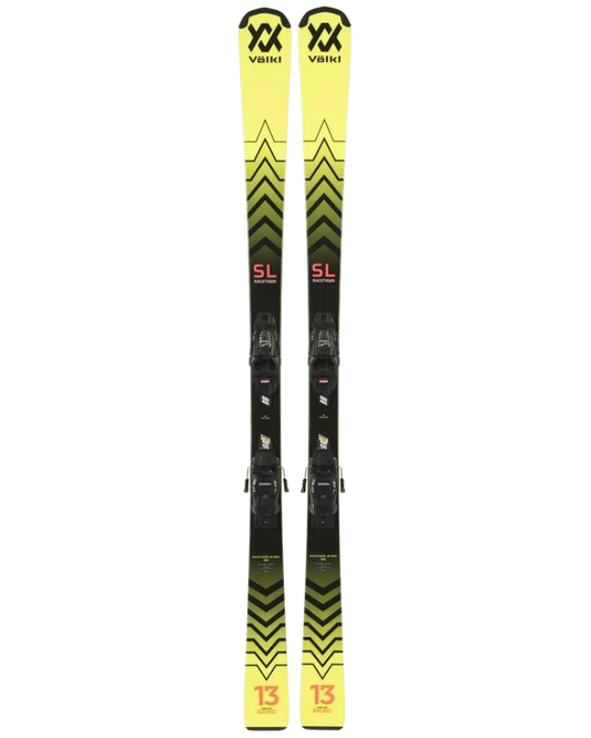 Volkl Racetiger Jr Pro Snow Skis + Marker 7.0 VMotion Jr Bindings - 2024 Snow Skis - Kids - Trojan Wake Ski Snow