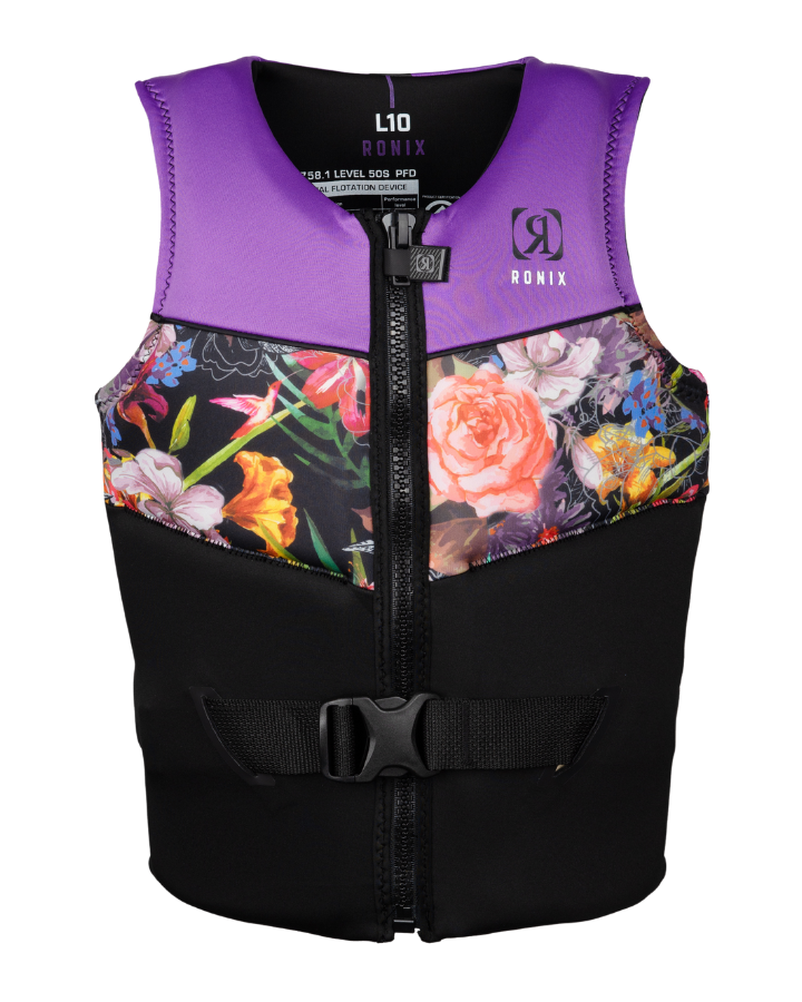 Ronix Daydream L50s Womens Jacket - Lavender/Floral - 2023 Life Jackets - Womens - Trojan Wake Ski Snow