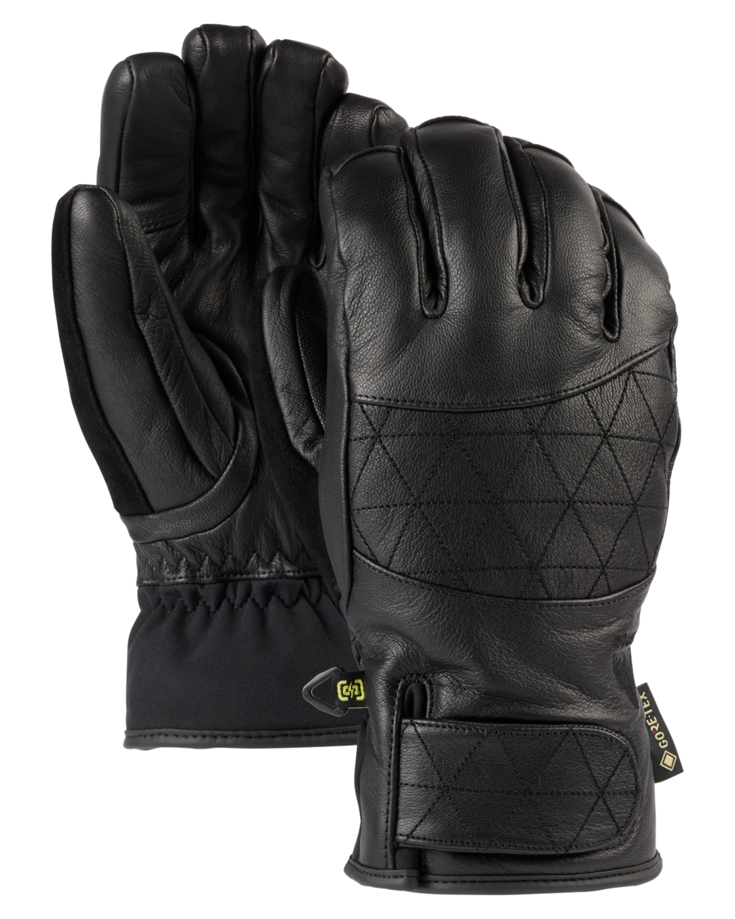 Burton Women's Gondy Gore-Tex Leather Snow Gloves - True Black Women's Snow Gloves & Mittens - Trojan Wake Ski Snow