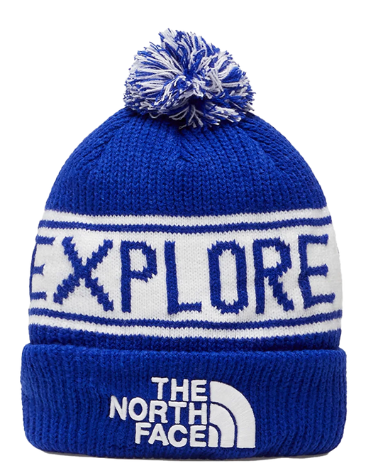 The North Face Retro TNF Pom Beanie - Lapis Blue (Dup) Beanies - Trojan Wake Ski Snow